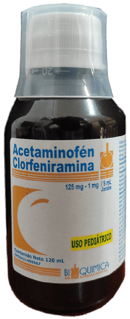 ACETAMINOFEN + CLORFENIR JBE 125 MG-1ML/5ML X 120ML (BIOQUIMICA)