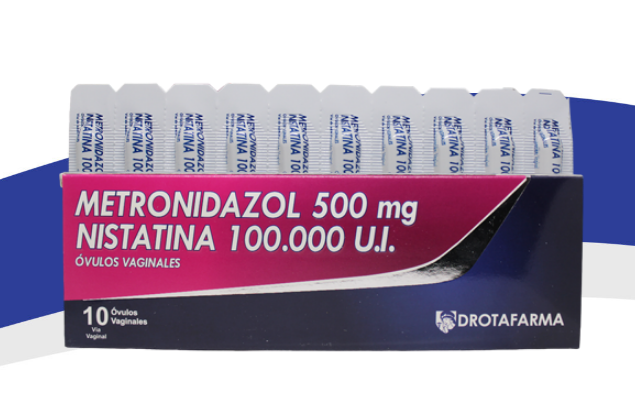 METRONIDAZOL 500MG + NISTATINA 100 U.I X 10 OVULO DROTAFARMA