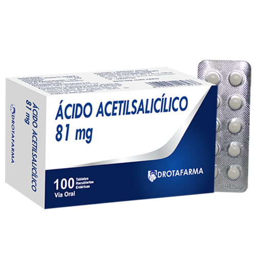 ACIDO ACETILSALICILICO 81 MG X 10 TAB DROTAFARMA