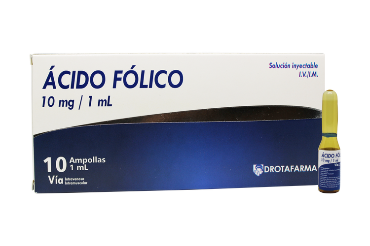 ACIDO FOLICO 10MG/2ML X 1 AMP. IV-IM DROTAFARMA