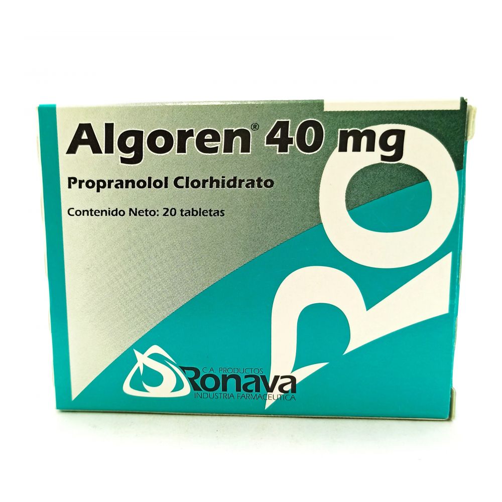 ALGOREN (PROPRANOLOL) 40 MG X 20 TAB.