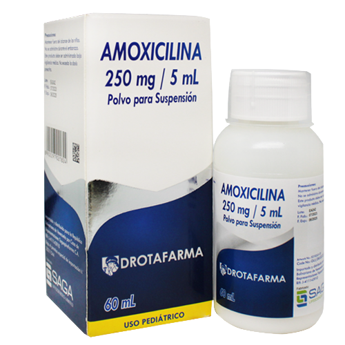 AMOXICILINA 250MG/5ML SUSP X 60ML DROTAFARMA