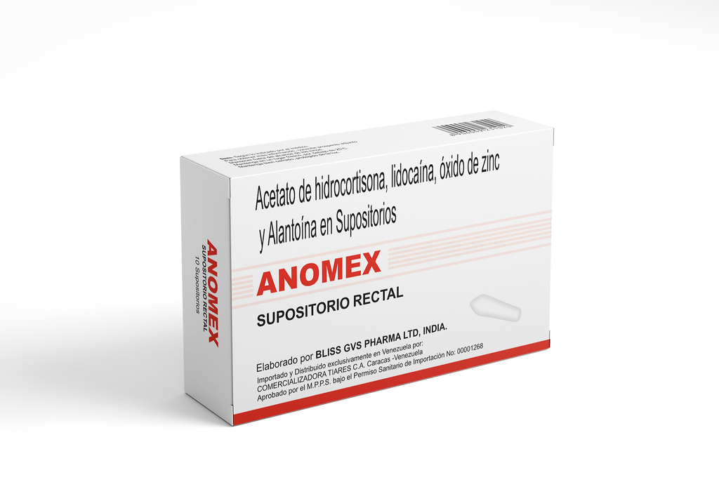 ANOMEX HIDROCORTI/LIDOCAINA SUPOSI X10
