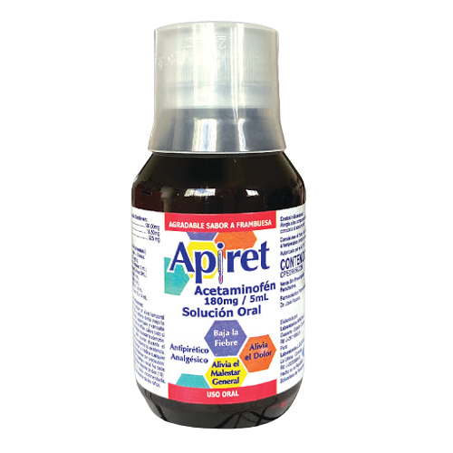 APIRET ACETAMINOFEN SOL ORAL 180 MG/5ML X 60 ML