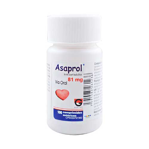 ASAPROL 81MG X 100 COMP AC ACETILSALICILICO