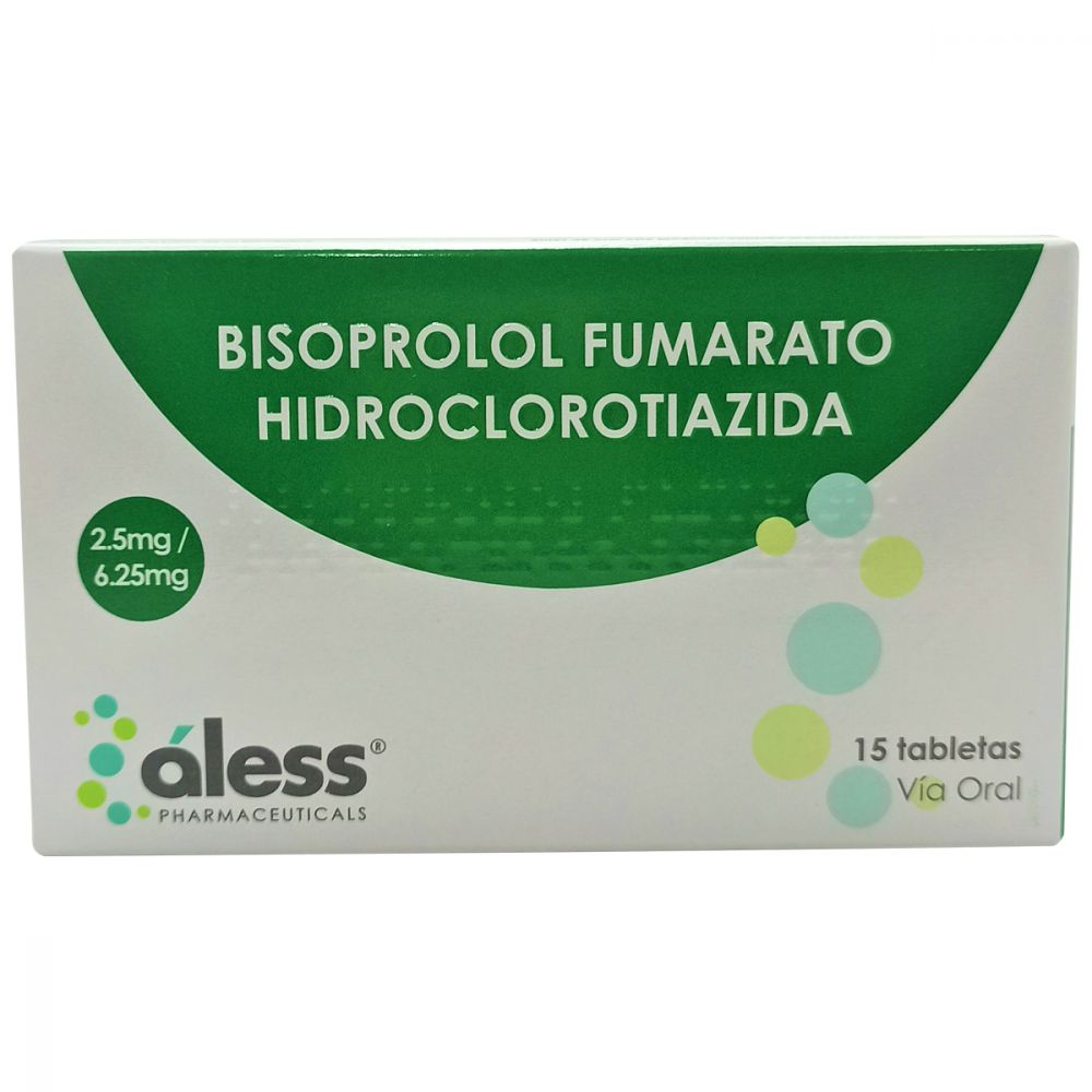 BISOPROLOL HCT 2,5MG/6,25MG X 15 TAB (ALESS)