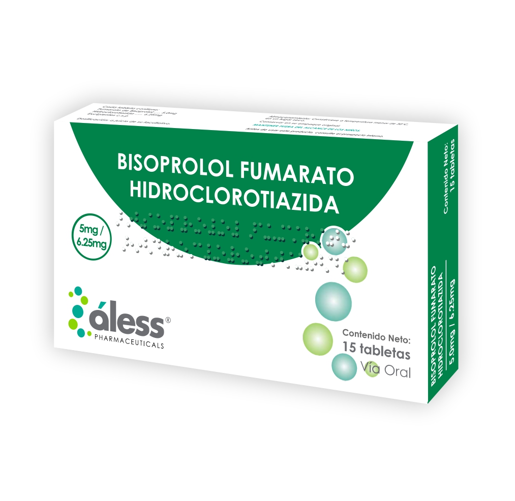 BISOPROLOL HCT 5MG/6,25MG X 15 TAB (ALESS)
