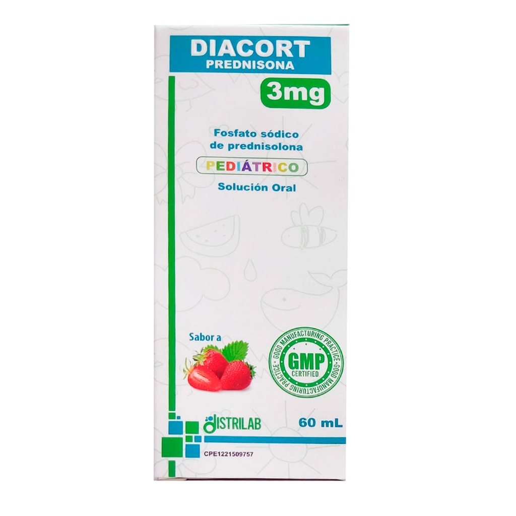 PREDNISOLONA 3MG/5ml X 60ML BIOGLAS DIACORT