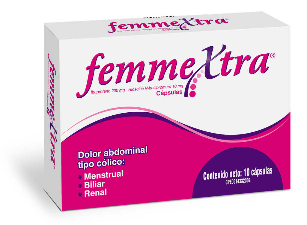 FEMMEXTRA 10 CAP IBUPROF+HIOSCINA 200/10MG