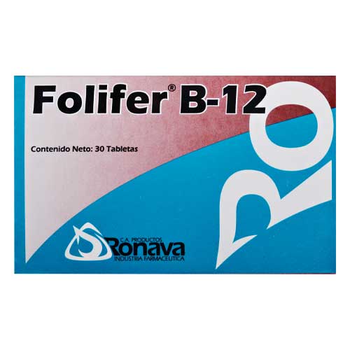 FOLIFER B-12 X 30 TAB HIERRO