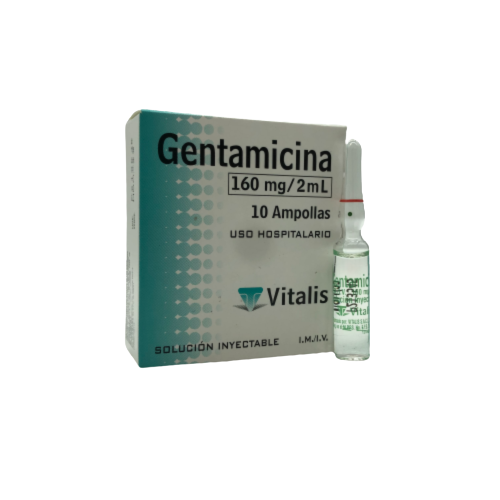 GENTAMICINA 160 MG/2ML X 1 AMP. I.V/ I.M (VITALIS)