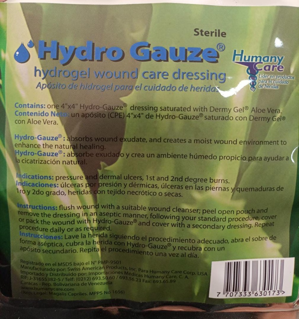 HYDRO GAUZE APOSITO DE HIDROGEL