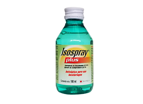 ISOSPRAY PLUS 180 ML bencidamina y cetilpiridinio