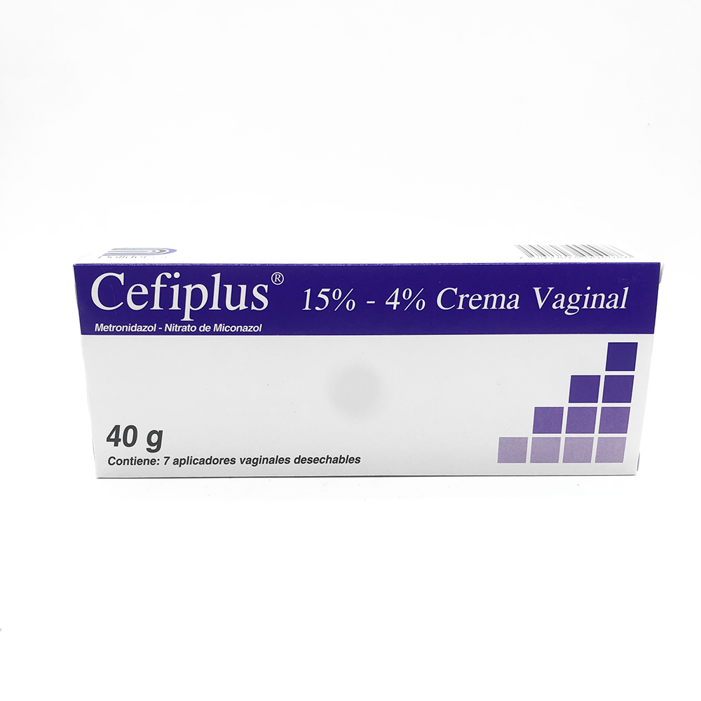 CEFIPLUS METRONIDAZOL+ MICONAZOL 15%+4% CREMA VAG. X 40GR. X 7 APLICADORES
