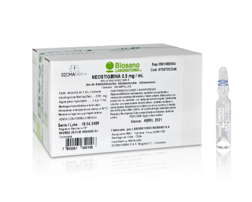 NEOSTIGMINA 0.5 MG/ML X 1 AMP. I.V/ IM VITALIS/BIOSANO
