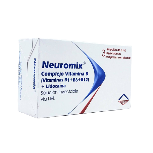 NEUROMIX (COMPLEJO B + LIDOCAINA) 3 ML X 3 AMP. I.M