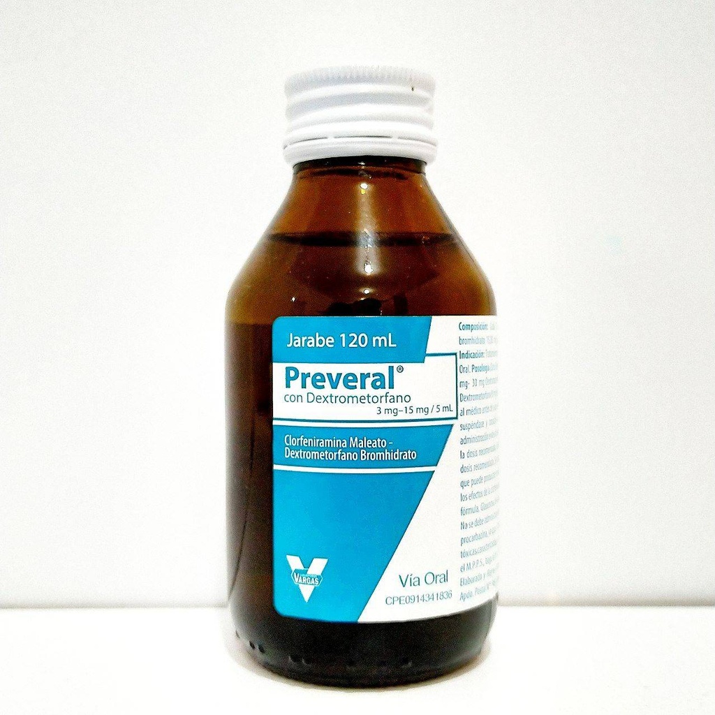 PREVERAL C/ DEXTROMETORFANO JBE X 120 ML