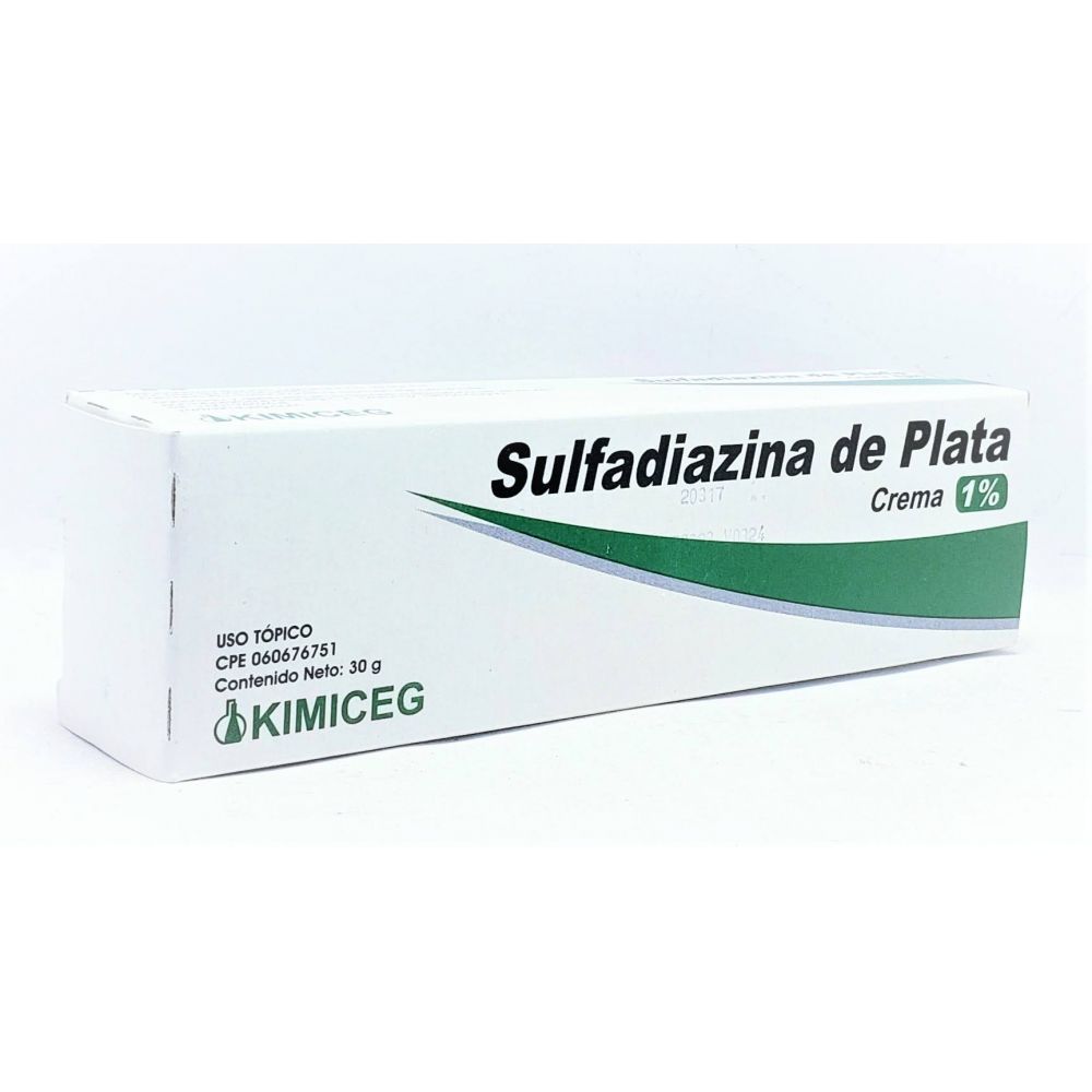 SULFADIAZINA DE PLATA  CREMA 1% X 30 GR KIMICEG