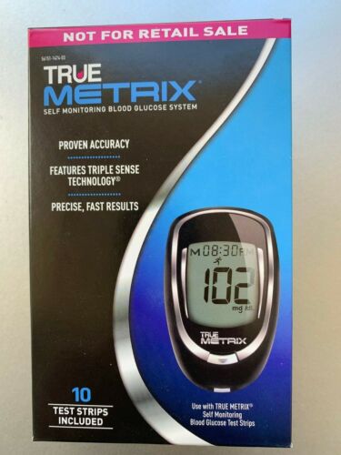 GLUCOMETRO TRUE METRIX + 50 TIRAS 100 LANCETAS + LAPIZ