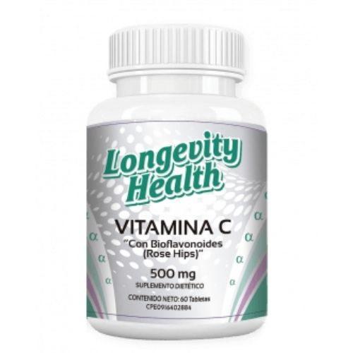VITAMINA C 500MG X 60 TAB. LONGEVITY HEALTH