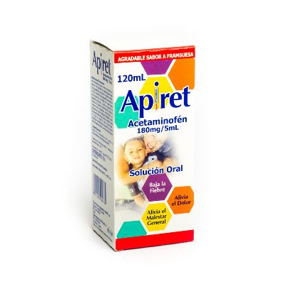 APIRET SOL ORAL 180 MG/5ML X 120 ML ACETAMINOFEN