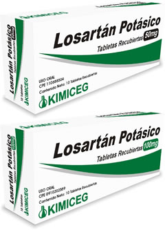 LOSARTAN POTASICO 50MG X 20 TAB. KIMICEG