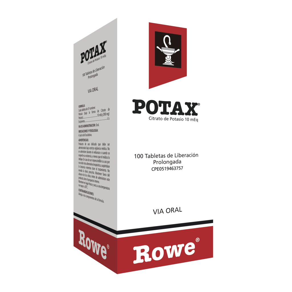 POTAX CITRATO DE POTASIO 10 MEQ X 100 TAB