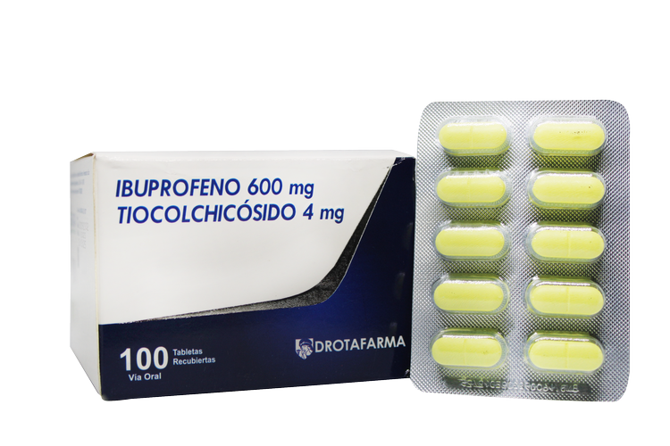 IBUPROFENO +TIOCOLCHICOSIDO 600MG/4MG X 10 TAB DROTAFARMA