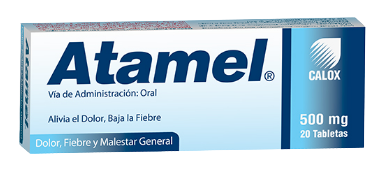 ATAMEL ACETAMINOFEN 500MG X 20 TAB CALOX
