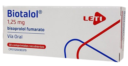 BIOTALOL BISOPROLOL 1,25MG X 30 COMP LETI