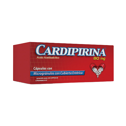 CARDIPIRINA ACIDO ACETILSALICÍLICO 81 mg X 30 CAP VARGAS