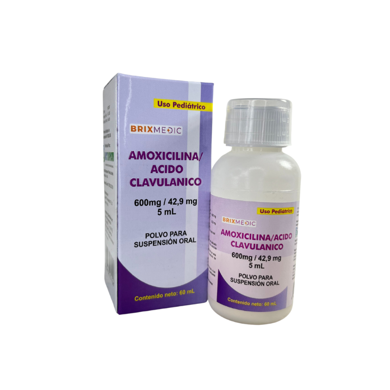 AMOXICILINA+AC CLAVULANICO SUSP 600MG-42,9/5ML 60 ML CLAMOLIN