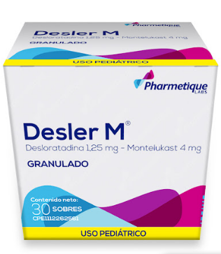 DESLER M DESLORATADINA 1,25+MONTELUKAST 4MG X 1SOBRE PED