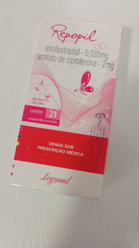REPOPIL 35 CIPROTERONA 2MG + ETINILESTRADIOL 0,035 X 21
