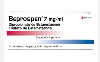 BEPROSPEN BETAMETASONA DIPROPIONATO + FOSFATO 7MG X 1 ML