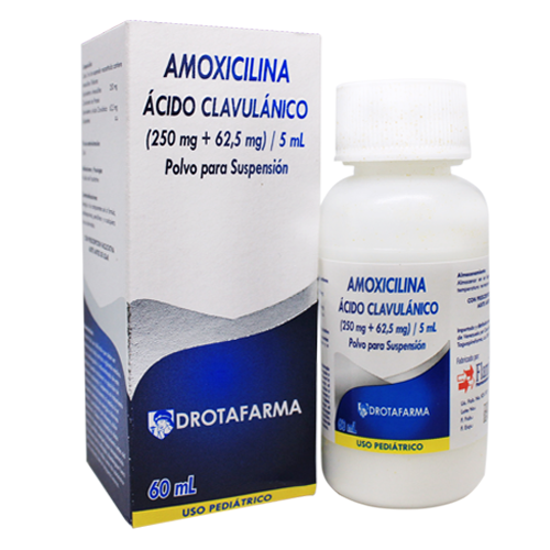 AMOXICILINA +AC CLAVULANICO 250MG/62.5 SUSP X 60ML DROTAFARMA