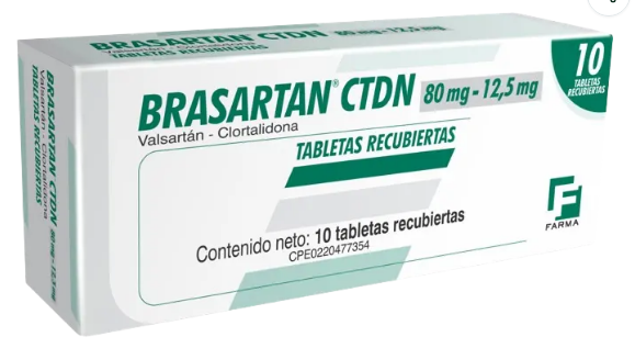 BRASARTAN CTDN VALSARTAN + CLORTALIDONA 80/12.5MG X 10 TAB