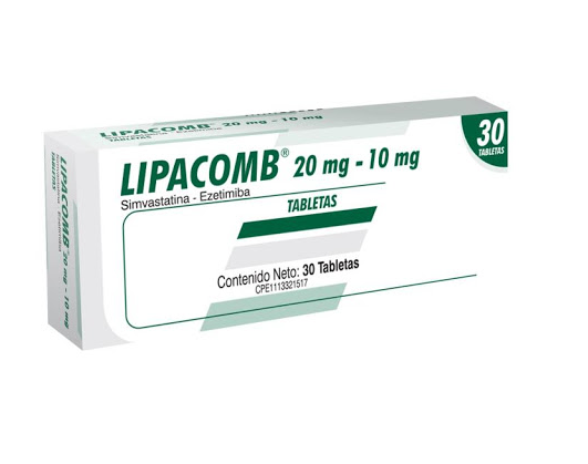 LIPACOMB 20/10MG SIMVASTATINA EZETIMIBA 30TAB