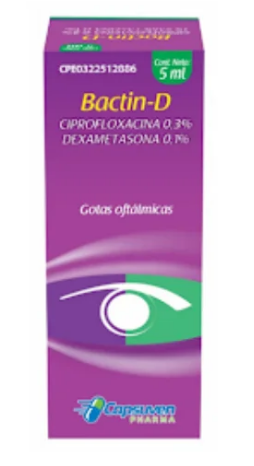 BACTIN D CIPRO/DEXA 0.3%/0.1% X 5 ML OFTAL CAPSUVEN