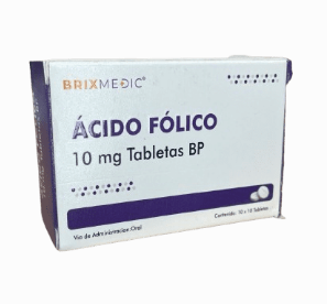 ACIDO FOLICO 10 MG X 10 TAB BRIXMEDIC