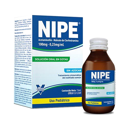 NIPE GOTAS 100/0.25MG X 15 ML ACETAMINO CLOR GRIP