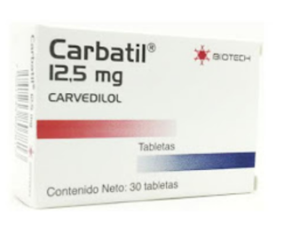 CARBATIL 12,5 MG X 30 TAB CARVEDILOL
