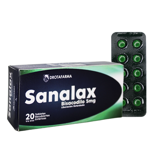 BISACODILO 5 MG X 20 TAB SANALAX