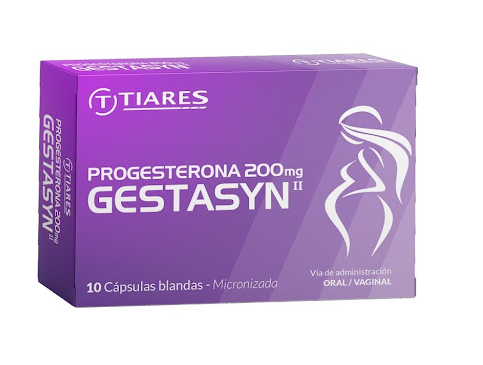 GESTASYN 200 MG PROGESTERONA X 10 TAB TIARES