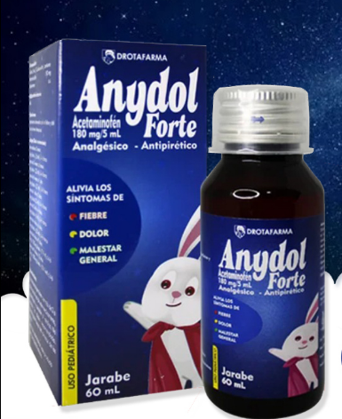 ACETAMINOFEN 180 MG/5ML 60 ML ANYDOL FORTE
