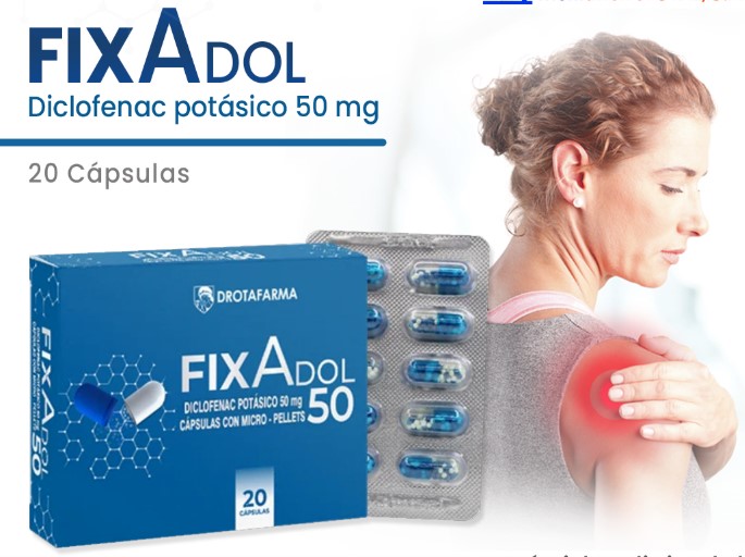 DICLOFENAC POTASICO 50 MG X 20 CAPSULAS FIXADOL