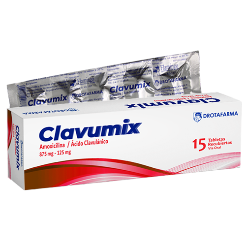 AMOXICILINA + ACD. CLAVULANICO 875MG/125MG  X 15 TAB DROTAFARMA