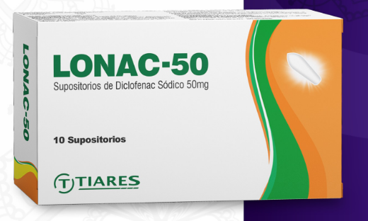 DICLOFENAC SODICO LONAC 50MG X 10 SUPOSITORIOS AD