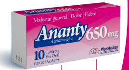 ANANTY ACETAMINOFEN 650MG X 10 TAB PLUSANDEX