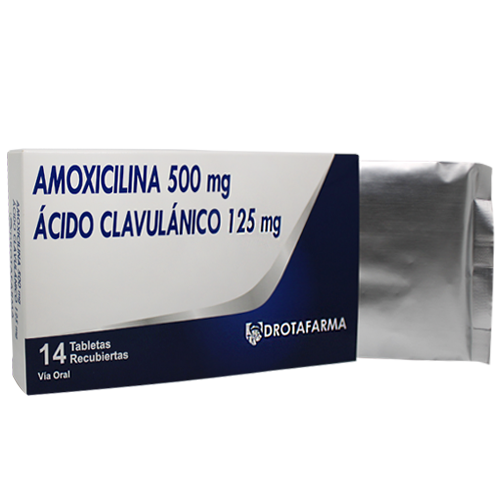 AMOXICILINA + ACD. CLAVULANICO 500MG/125MG X 14 TAB. DROTAFARMA